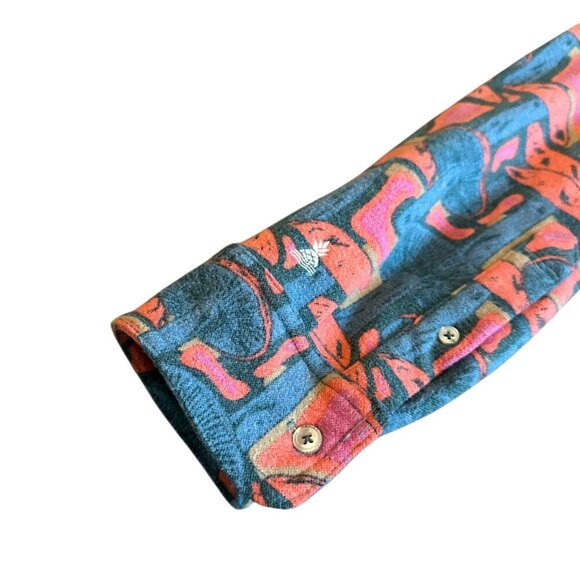 Chubbies Cloud-10 Overshirt The Funky Spore Button-Down Flannel Shirt Medium Men - Picture 3 of 11